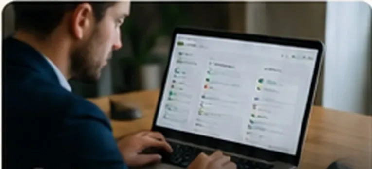 Commercial travaillant sur une base d’entreprises